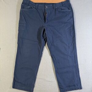 Duluth Trading‎ Co. Relaxed Fit Blue Heavy Duty Canvas Work Pants Men's 44x30